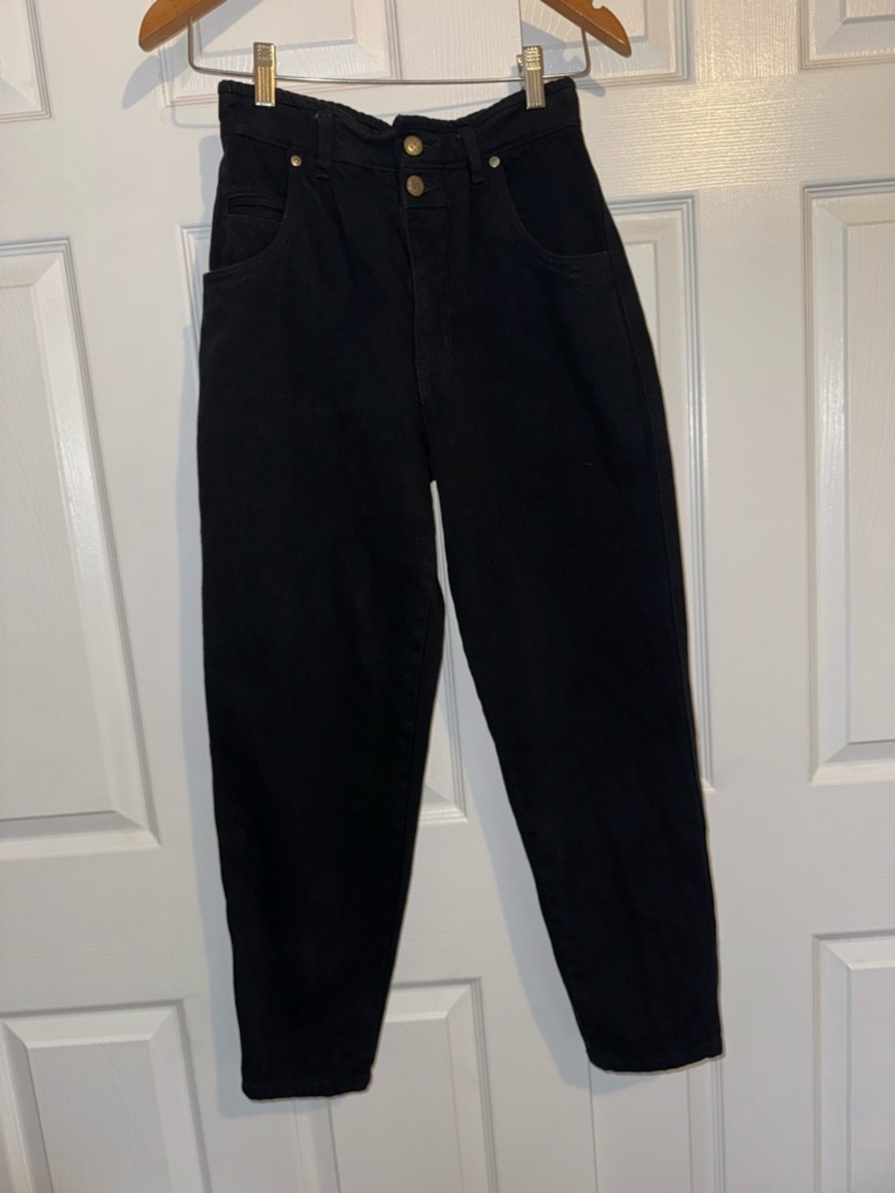 Vintage 90s Bill Blass Black High Waist Mom Jeans 💯 Cotton Y2K